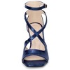 BLISSFUL STEP Women's Square Toe Ankle Strap Stiletto Heel Heeled Sandals - 2 of 3