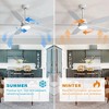 Ceiling Fans with Lights and Remote - 52 Inch Flush Mount Ceiling Fan with Noiseless Reversible DC Motor Timer LED Ceiling Fan for Bedroom Living Room - 4 of 4