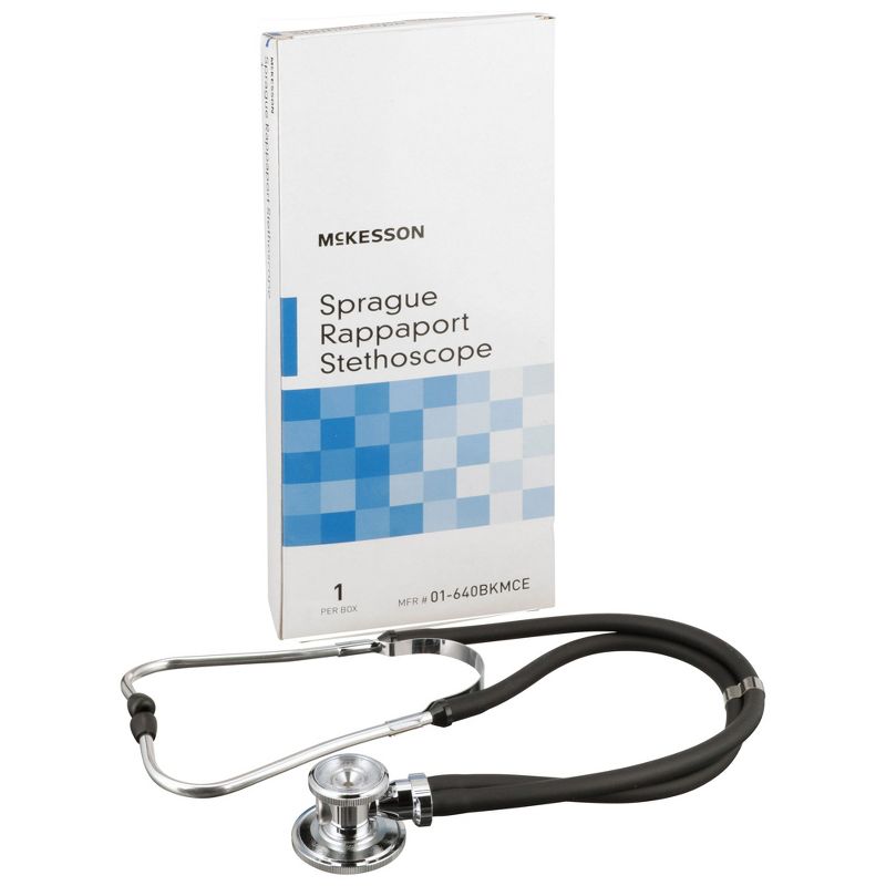 McKesson Sprague Stethoscope, Black 16 Inch Tube, 1 Ct, 1 of 8