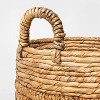 Large Natural Woven Round Basket - Threshold™: Off-White Decorative Blanket Basket, Abaca, Renewable Material - 3 of 3
