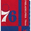 NBA Philadelphia 76ers 60"x70" Reverse Block Wordmark Double Sided Flannel Fleece Blanket - 2 of 3