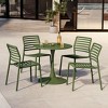 WestinTrends Playa 5-Piece Outdoor Indoor Metal Patio Dining Table Set With Stackable Plastic Patio Side Chairs - 2 of 4