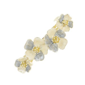Unique Bargains Paint Lily Flowers French Barrette Hair Clips 1 Pc - 1 of 4