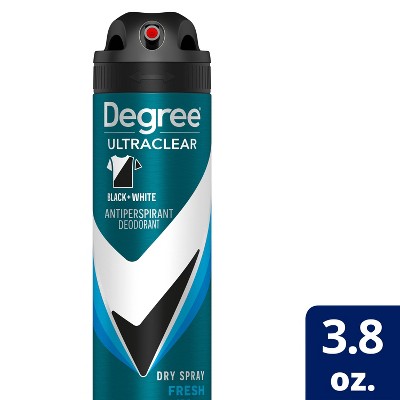 Degree Men Ultraclear Black + White Fresh 72-Hour Antiperspirant & Deodorant Dry Spray - 3.8oz