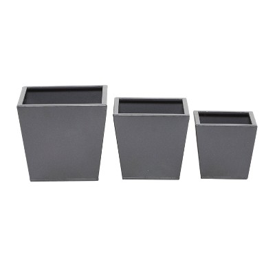 CosmoLiving by Cosmopolitan Metal Square Planter， Set of 2 13