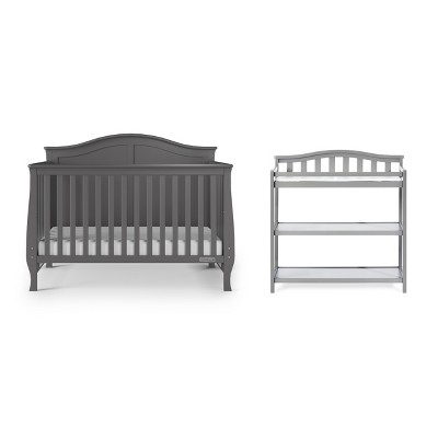 Child Craft Camden Crib & Changing Table Nursery Set, 2-Piece, Includes 4-in-1 Convertible Crib and Changing Table, Grows with Your Baby