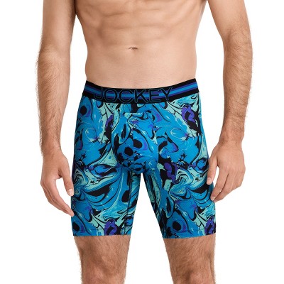 Jockey Sport Men's Stability Pouch Microfiber 9" Long Leg Boxer Brief