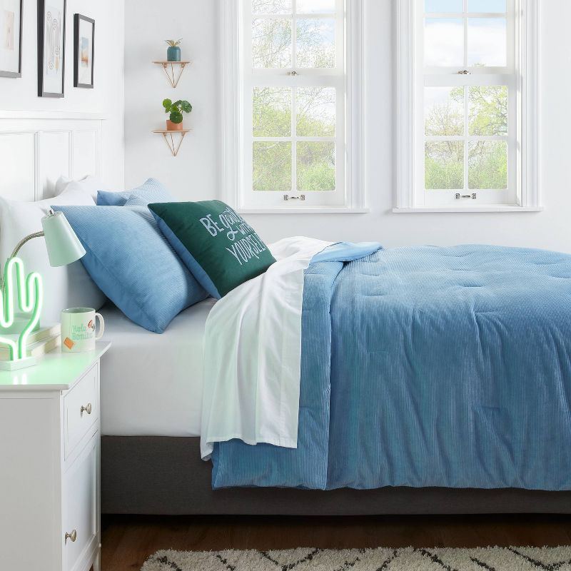 Corduroy Plush Comforter - Room Essentials™, 3 of 5