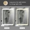 Resenkos Mirror Cabinet,LED Lighted Medicine Cabinet with Mirror, Wall-Mounted Plug-In Bathroom Organizer with 3 Storage Shelves Silver - 4 of 4