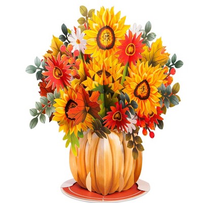 Paper Love HugePop Harvest Bouquet Pop Up Card, With Detachable Bouquet, 10"x14"