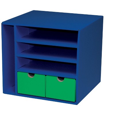 Classroom Keepers Management Center with Vertical Cubby, Three Shelves and Two Drawers, 12-3/8 X 13-1/2 X 12-3/8 Inches