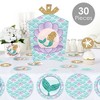 Big Dot of Happiness Let’s Be Mermaids - Baby Shower or Birthday Party Decor and Confetti - Terrific Table Centerpiece Kit - Set of 30 - 2 of 4