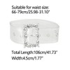 Allegra K Women's Grommet Clear Waist Belts for Jeans Transparent Belts Pin Buckle 1 Pc - 3 of 4