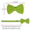 INSPIRE CHIC Men's Pre-Tied Adjustable Strap Solid Color Knitted Bow Ties - 3 of 4
