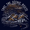 Men's Lost Gods Take the Scenic Route Road T-Shirt - 2 of 4