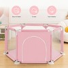 GOTGELIF 50"x50" 6-Panel Baby Playpen Spacious & Secure Portable Playard - 2 of 4