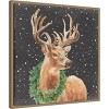 Amanti Art Woodland Holidays Stag Black by Danhui Nai Canvas Wall Art Print Framed 22-in. W x 22-in. H. - 2 of 4
