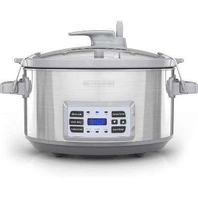 Stainless Steel 7-Quart Digital Slow Cooker with Timer and Display