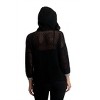 Women's Crochet Star Crew Zip Up Hoodie - french kyss - image 2 of 3