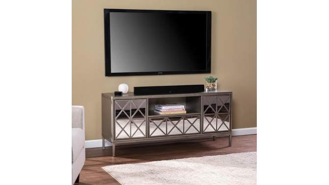 Binsprai Storage TV Stand for TVs up to 60&#34; Silver - Aiden Lane, 2 of 12, play video