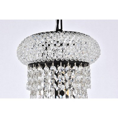 Primo 8-Light Black and Crystal Indoor Chandelier