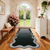 Washable Scalloped Living Room Rugs, Indoor Modern Ombre Soft Non Slip Area Rug for Bedroom, Large Home Decor Carpet for Dining Room - 3 of 4