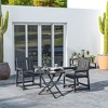 Outsunny All-Weather Patio Chair, HDPE Patio Dining Chair, Heavy Duty Wood-Like Outdoor Furniture - 3 of 4