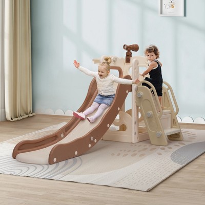 Infurnic Baby Activity Gyms Small 5-in-1 Multi-Function Combination Slide, Multicolored, 70"*42.4"*42"