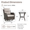 Outdoor Patio Swivel Chair Swivel Rocker Patio Chairs with 5 Inch Cushion - 2 of 4