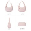 Small Puffer Crescent Shoulder Bag for Women, Nylon Quilted Shoulder Purses, Puffy Handbags with Adjustable Strap - 2 of 4