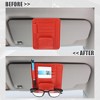 Unique Bargains PU Leather Car Sun Visor Organizer Glasses Holder Card Holder Auto Accessories Pocket Organizer 4.92"x5.91" - 3 of 4