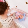 Olivia's Little World Wooden Baby Doll Crib with Storage Cabinet Pink/White - 3 of 4