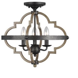 Three Light Semi-Flush Mount - 1 of 1