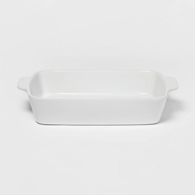 3qt Rectangular Stoneware Baking Dish White - Threshold™