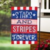 Evergreen Stars and Stripes Forever Burlap Garden Flag 12 x 18 Inches Indoor Outdoor Decor - 2 of 4