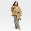 Women's Faux Wool Scarf Coat - A New Day™ Light Brown - 3 of 3