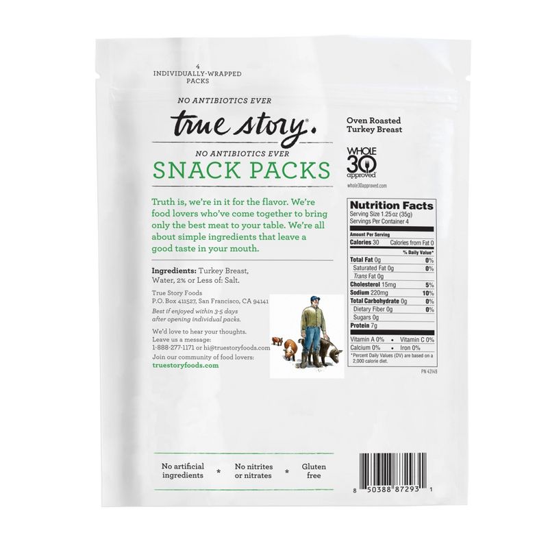 True Story Oven Roasted Turkey Snack Pack - 5oz, 4 of 5