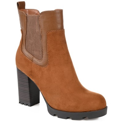 Journee Collection Womens Islana Pull On Stacked Heel Booties