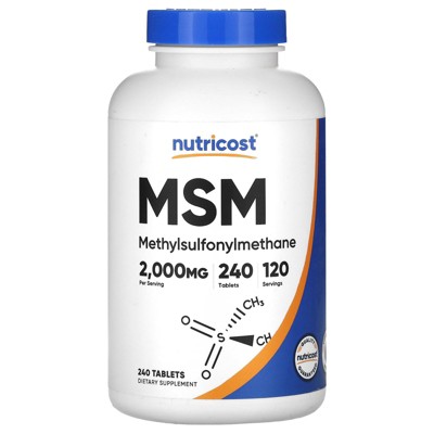 Nutricost MSM, 2,000 mg, 240 Tablets (1,000 mg per Tablet)