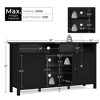 Yaheetech 31in Height Tall Modern TV Stand Media TV Console Black - 3 of 4