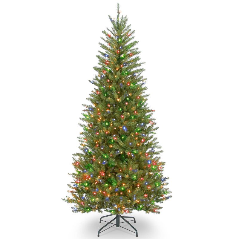 6.5ft National Tree Company Pre-Lit Dunhill Fir Artificial Tree with 500 Multicolor Lights, 1 of 4