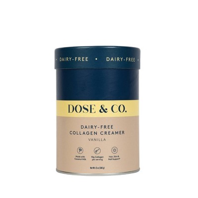 DOSE&CO Dairy-Free Collagen Creamer - Vanilla - 12oz