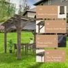 10x12 FT Wood Pergola with Retractable Canopy, Retractable Shade Canopy, Durable, Rot Resistant, for Backyard, Deck, Garden, Outdoor Entertaining - 3 of 4