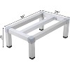 36 x 20 in. Silver Aluminum Dunnage Rack with Adjustable Feet, Food Floor Rack, Storage Shelves Kitchen, Garage, Vehicle, Supermarket, Grocery Store - 2 of 4