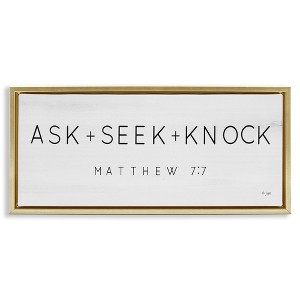 Stupell Industries Ask Seek Knock Minimal Scripture, 31" x 14" - 1 of 4