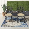 NicBex 4pc Outdoor Dining Chairs Aluminium Frame & Removable Cushion for Garden,Patio, Black - 2 of 4