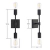 YANSUN 14.5 in. 2-Light Black Iron Vanity Light with Painted Matte - 4 of 4