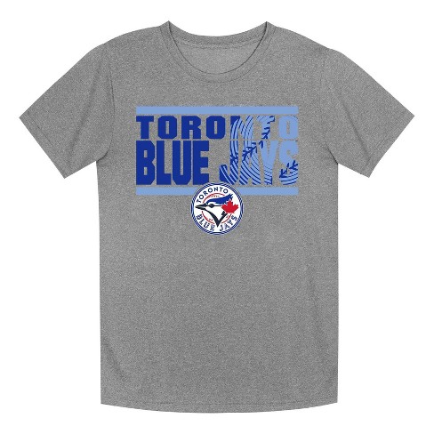 MLB Toronto Blue Jays Boys Gray Poly T Shirt XS