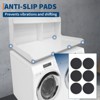 2-Tier Washer Dryer Countertop with 2.75" H Edge Rails, Laundry Countertop with Anti-Slip Pads, Washer and Dryer Topper with Non-Slip Pad, White - 4 of 4