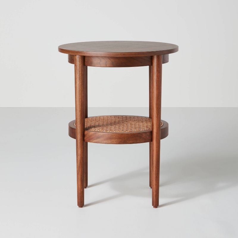 Wood & Cane Round Accent Side Table - Hearth & Hand™ with Magnolia, 3 of 16
